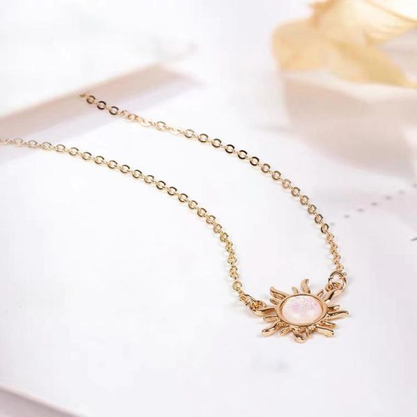 pendant necklaces sun flower choker necklace for women bijoux bohemian collier fashion opal clavicle chain jewelry, Silver
pendant necklaces sun flower choker necklace for women bijoux bohemian collier fashion opal clavicle chain jewelry, Silver