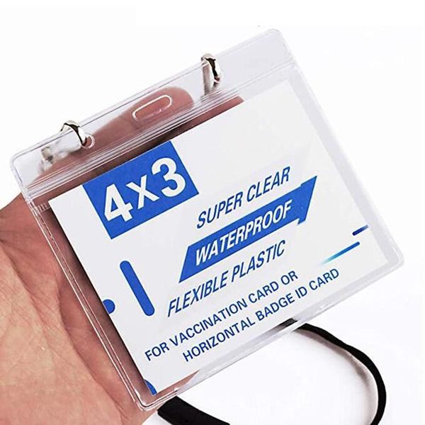 card holders 4 Ã 3 inch plastic transparent vaccine cover waterproof vaccination protective with lanyard, Brown;gray
card holders 4 Ã 3 inch plastic transparent vaccine cover waterproof vaccination protective with lanyard, Brown;gray