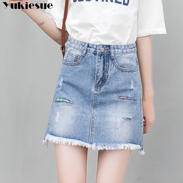 summer jeans skirt women high waist jupe irregular edges denim s female mini saia washed faldas casual pencil 210518, Black
summer jeans skirt women high waist jupe irregular edges denim s female mini saia washed faldas casual pencil 210518, Black