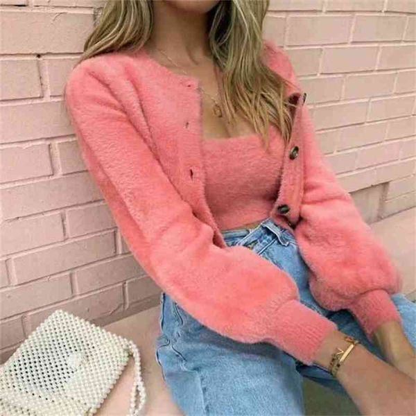 spring knit v-neck cardigan with sweater loose coat female autumn soft long sleeve imitation mink womens 210508, White;black
spring knit v-neck cardigan with sweater loose coat female autumn soft long sleeve imitation mink womens 210508, White;black