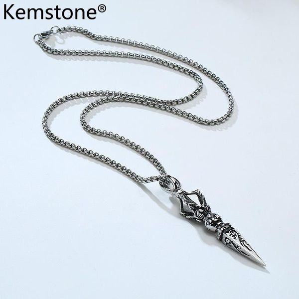 pendant necklaces kemstone vintage stainless steel male necklace gift jewelry for men, Silver
pendant necklaces kemstone vintage stainless steel male necklace gift jewelry for men, Silver
