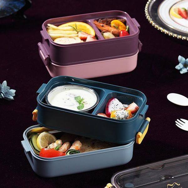 dinnerware sets 1pc stainless steel lunch box bento for school kids office worker 2 layers microwae heating container storage
dinnerware sets 1pc stainless steel lunch box bento for school kids office worker 2 layers microwae heating container storage