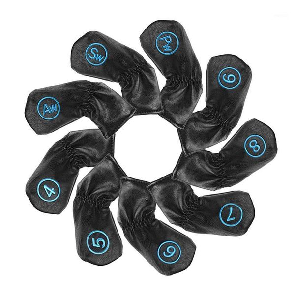 9pcs/set (4~9 pw aw sw) golf iron clubs head covers long neck 2-side no.embroidery elastic closure black pu leather complete set of1
9pcs/set (4~9 pw aw sw) golf iron clubs head covers long neck 2-side no.embroidery elastic closure black pu leather complete set of1