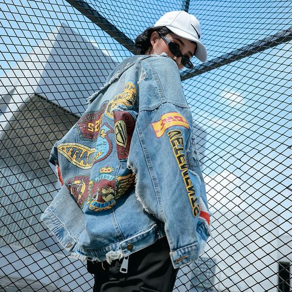 graffiti denim jacket women trendy loose jean coat aesthetic gothic punk rock harajuku couple outfits clothing hip hop cool 2021 women', Black;brown
graffiti denim jacket women trendy loose jean coat aesthetic gothic punk rock harajuku couple outfits clothing hip hop cool 2021 women', Black;brown