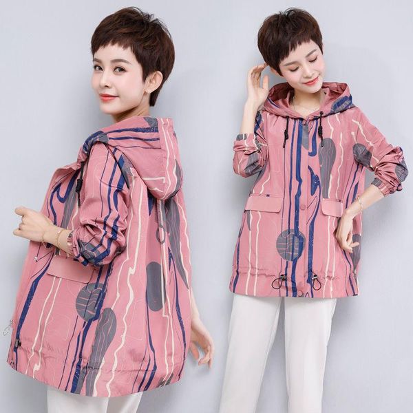 women's jackets 2021 spring autumn large size 4xl loose fashion hooded coat outerwear chaqueta female pockets pattern print jacket a111, Black;brown
women's jackets 2021 spring autumn large size 4xl loose fashion hooded coat outerwear chaqueta female pockets pattern print jacket a111, Black;brown
