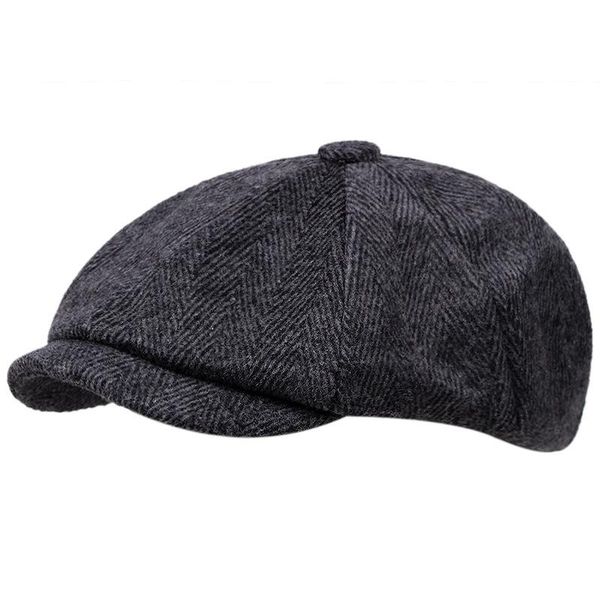 berets autumn winter men's sboy hat spring fall retro striped beret casual wool blend man painter octagonal cap, Blue;gray
berets autumn winter men's sboy hat spring fall retro striped beret casual wool blend man painter octagonal cap, Blue;gray