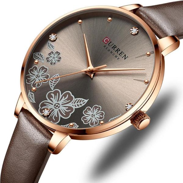 wristwatches 2021 student sports watch concept creative women's camellia waterproof quartz fashion casual belt, Slivery;brown
wristwatches 2021 student sports watch concept creative women's camellia waterproof quartz fashion casual belt, Slivery;brown