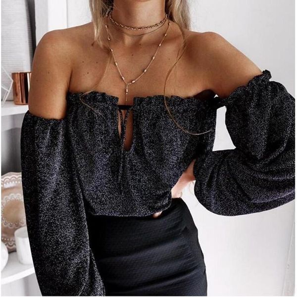 black bling off shoulder women lace up long sleeve blouse shirt casual slash neck sequin party bustier women's blouses & shirts, White
black bling off shoulder women lace up long sleeve blouse shirt casual slash neck sequin party bustier women's blouses & shirts, White