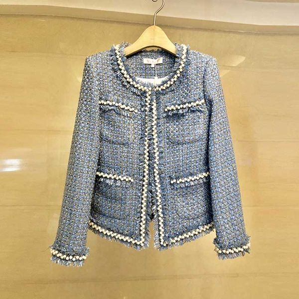 pearls beading tweed jacket autumn winter long-sleeved small fragrant coat heavy beaded tassel 210529, Black;brown
pearls beading tweed jacket autumn winter long-sleeved small fragrant coat heavy beaded tassel 210529, Black;brown
