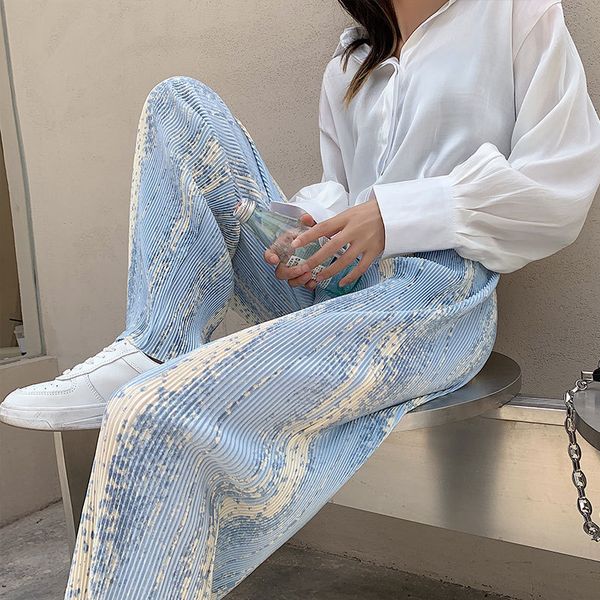 2021 new style tie-dye wide-leg pants womens high-waist drape summer thin loose straight-leg slim casual pants stacked pants, Black;white
2021 new style tie-dye wide-leg pants womens high-waist drape summer thin loose straight-leg slim casual pants stacked pants, Black;white
