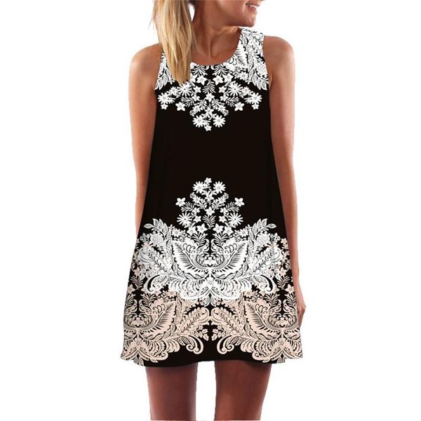 party dresses women boho beach summer dress vintage floral print retro a line loose chiffon sundress ladies streetwear casual mini, White;black
party dresses women boho beach summer dress vintage floral print retro a line loose chiffon sundress ladies streetwear casual mini, White;black