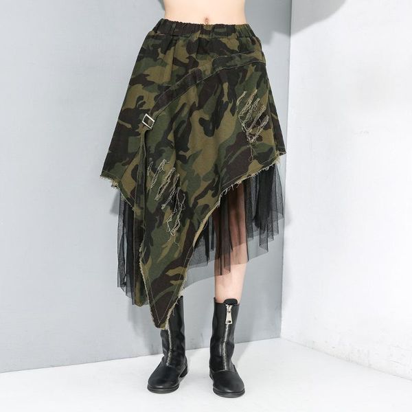 skirts qpfjqd fashion ladies camouflage mesh 2021 spring summer loose women irregular steetwear camo elastic waist, Black
skirts qpfjqd fashion ladies camouflage mesh 2021 spring summer loose women irregular steetwear camo elastic waist, Black