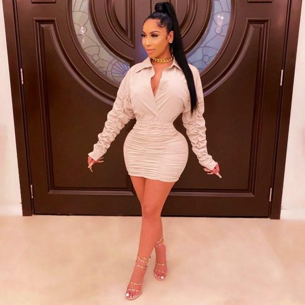casual dresses echoine ruched pleated stacked mini dress women long sleeve skinny fitness party club shirt vintage vestido, Black;gray
casual dresses echoine ruched pleated stacked mini dress women long sleeve skinny fitness party club shirt vintage vestido, Black;gray