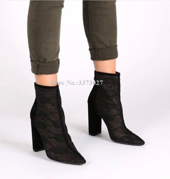 boots black patchwork mesh chunky heel lady short fashion pointed toe thick large size woman ankle gladiator
boots black patchwork mesh chunky heel lady short fashion pointed toe thick large size woman ankle gladiator