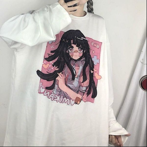 ins cartoon printed goth womens t shirt preppy long sleeve autumn style punk tees fashion shrt, White
ins cartoon printed goth womens t shirt preppy long sleeve autumn style punk tees fashion shrt, White