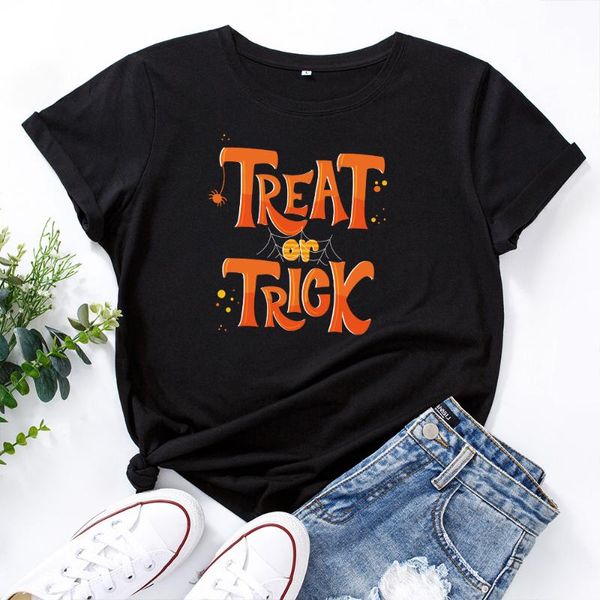 women's t-shirt women summer short sleeve cotton t shirt oversized halloween letters print casual o neck tee camisetas mujer, White
women's t-shirt women summer short sleeve cotton t shirt oversized halloween letters print casual o neck tee camisetas mujer, White