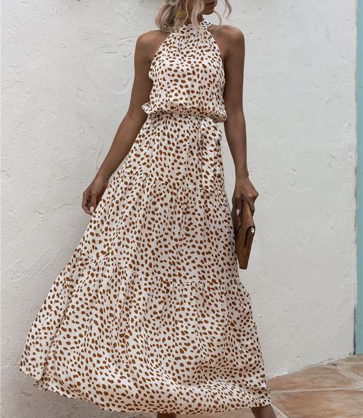 casual dresses elegance women sleeveless beach dress boho printed flower allover femme halter evening sundress robe 2021summer, Black;gray
casual dresses elegance women sleeveless beach dress boho printed flower allover femme halter evening sundress robe 2021summer, Black;gray