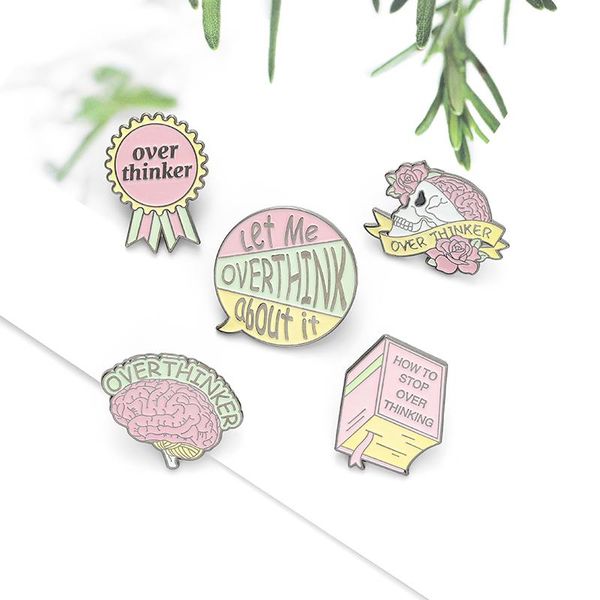 pins, brooches pink brain skull book enamel pin overthinker for women fashion lapel cartoon metal badge jewelry gift wholesale, Gray
pins, brooches pink brain skull book enamel pin overthinker for women fashion lapel cartoon metal badge jewelry gift wholesale, Gray