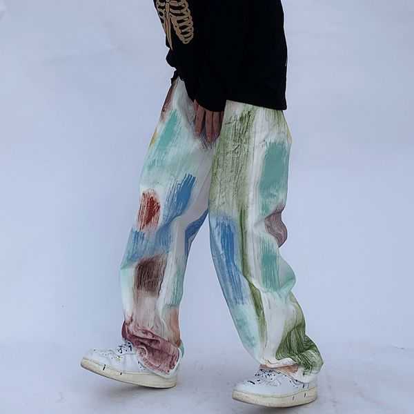 japanese painted casual trousers mens wide leg oversized loose track pants streetwear, Black
japanese painted casual trousers mens wide leg oversized loose track pants streetwear, Black