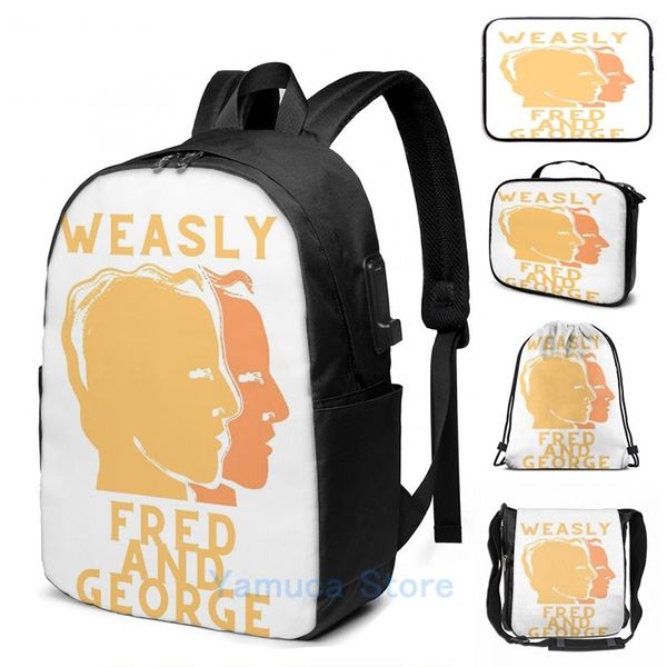 backpack funny graphic print fred and george weasly gift usb charge men school bags women bag travel laptop
backpack funny graphic print fred and george weasly gift usb charge men school bags women bag travel laptop