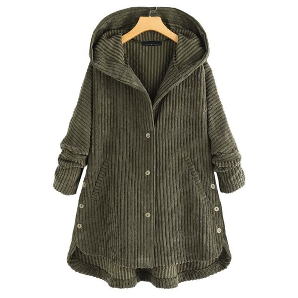 women's jackets corduroy coat women hooded casual loose striped button solid color fashion wild coats tide autumn winter, Black;brown
women's jackets corduroy coat women hooded casual loose striped button solid color fashion wild coats tide autumn winter, Black;brown