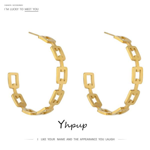 stud yhpup minimalist chain stainless steel earrings for women statement gold metal geometric jewelry gift kolczyki, Golden;silver
stud yhpup minimalist chain stainless steel earrings for women statement gold metal geometric jewelry gift kolczyki, Golden;silver