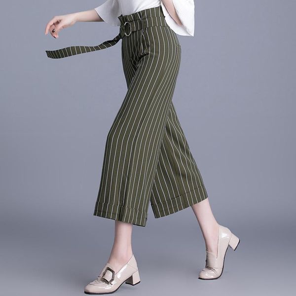 women's pants & capris drape wide leg female 2021 summer autumn high waist striped chiffon nine casual cropped loose trousers fashion, Black;white
women's pants & capris drape wide leg female 2021 summer autumn high waist striped chiffon nine casual cropped loose trousers fashion, Black;white