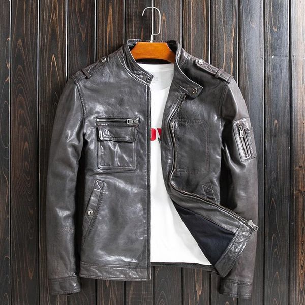 men's leather & faux mens jacket short motorcycle genuine men vintage sheepskin coat deri mont 2021 wpye5642 kj4125, Black
men's leather & faux mens jacket short motorcycle genuine men vintage sheepskin coat deri mont 2021 wpye5642 kj4125, Black