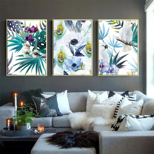 paintings nordic wall art watercolor parrot and slanted flower leaf canvas painting poster print landscape for home decoration
paintings nordic wall art watercolor parrot and slanted flower leaf canvas painting poster print landscape for home decoration