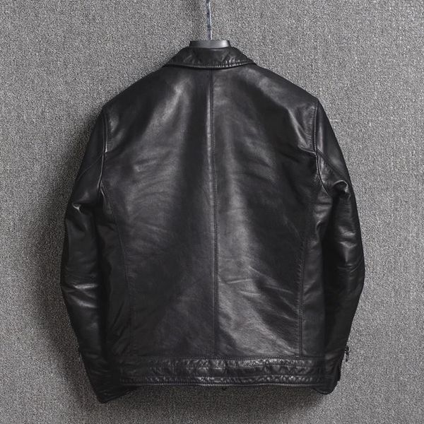 men's leather & faux genuine jacket 2021 men autumn winter sheepskin coat real jackets short chaqueta cuero hombre 27402944m02-25, Black
men's leather & faux genuine jacket 2021 men autumn winter sheepskin coat real jackets short chaqueta cuero hombre 27402944m02-25, Black