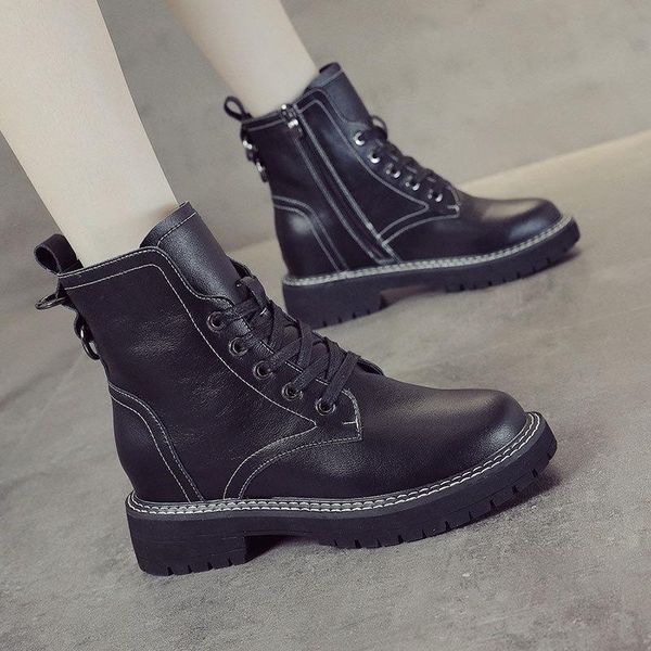 boots increased casual autumn 2021 genuine thick soled leather short side zipper women's thin, Black
boots increased casual autumn 2021 genuine thick soled leather short side zipper women's thin, Black