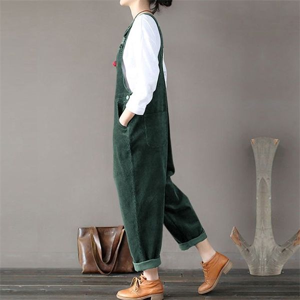 kaftan corduroy overalls womens jumpsuits 2021 autumn harem pants casual long pantalon palazzo female button rompers playsuits, Black;white
kaftan corduroy overalls womens jumpsuits 2021 autumn harem pants casual long pantalon palazzo female button rompers playsuits, Black;white