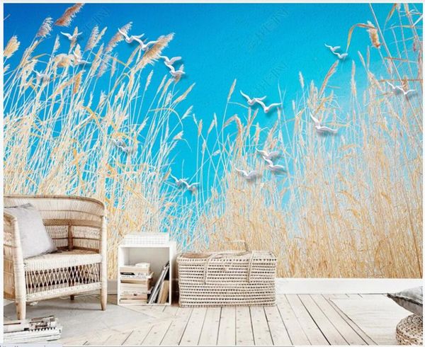 3d po wallpaper custom mural modern fresh reed blue sky and birds pastoral home decor living room for walls 3 d wallpapers
3d po wallpaper custom mural modern fresh reed blue sky and birds pastoral home decor living room for walls 3 d wallpapers