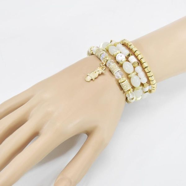 beaded, strands 4-piece set of fashion multicolor crystal stone beaded bracelet for women retro ethnic style multi-layer summer jewelry, Black
beaded, strands 4-piece set of fashion multicolor crystal stone beaded bracelet for women retro ethnic style multi-layer summer jewelry, Black