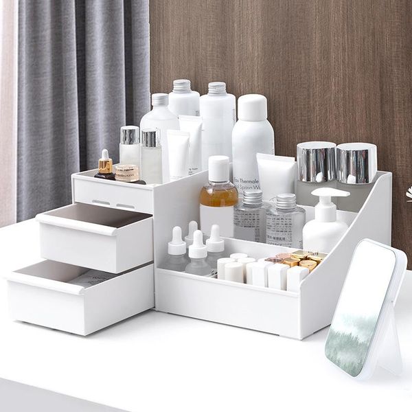 bathroom storage & organization plastic deskmakeup cosmetic organizer box jewelry nail polish container with drawers k888
bathroom storage & organization plastic deskmakeup cosmetic organizer box jewelry nail polish container with drawers k888