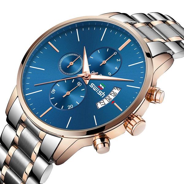 wristwatches luxury steel bracelet watches men blue brand designer casual business quartz waterproof sports chronograph, Slivery;brown
wristwatches luxury steel bracelet watches men blue brand designer casual business quartz waterproof sports chronograph, Slivery;brown