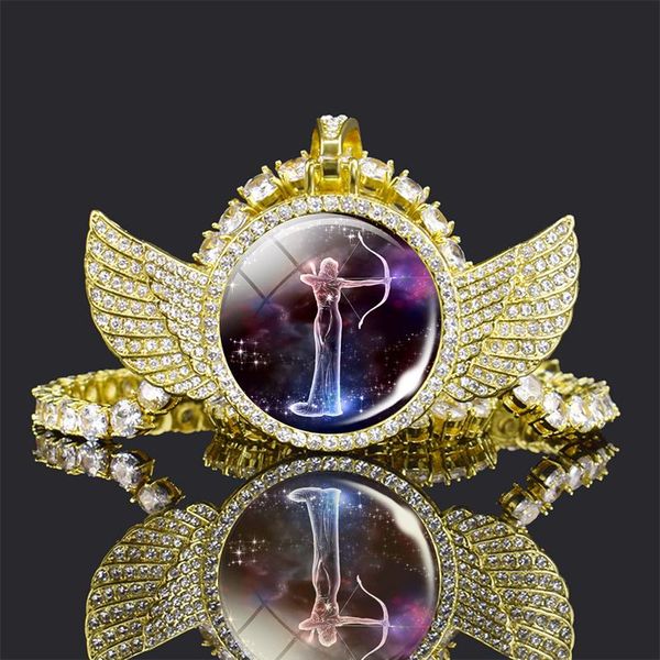 constellation necklace angel wing pendant fashion hip-hop men and women zircon crystal zodiac jewelry birthday gift necklaces, Silver
constellation necklace angel wing pendant fashion hip-hop men and women zircon crystal zodiac jewelry birthday gift necklaces, Silver