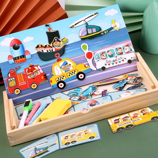 kid 3d wooden multifunctional magnetic puzzle toys sticker montessori baby early educational drawing board game christmas gifts
kid 3d wooden multifunctional magnetic puzzle toys sticker montessori baby early educational drawing board game christmas gifts