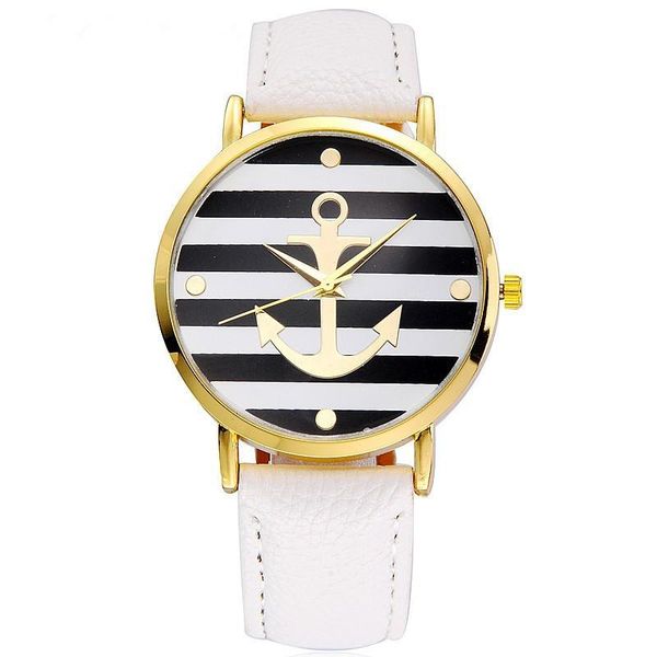 wristwatches selling men's and women's watch belt quartz simple striped anchor, Slivery;brown
wristwatches selling men's and women's watch belt quartz simple striped anchor, Slivery;brown