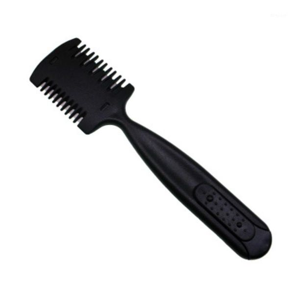 hair cutting comb black handle brushes with razor blades thinning trimmin salon diy styling tools1, Silver
hair cutting comb black handle brushes with razor blades thinning trimmin salon diy styling tools1, Silver