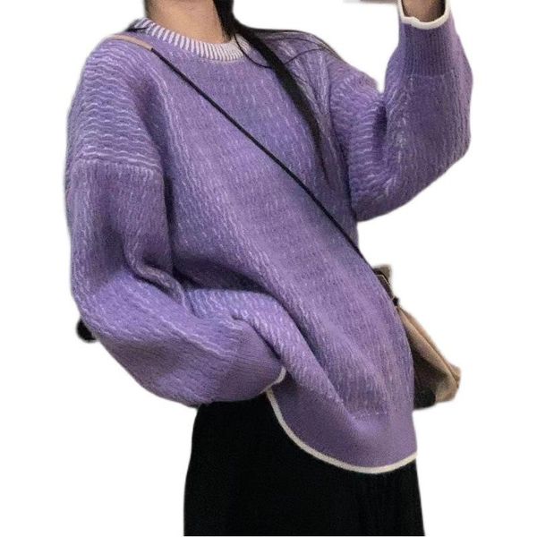 women's sweaters autumn winter 2021 lazy all-match long sleeve sweater female fine thick o-neck pullover clothing, White;black
women's sweaters autumn winter 2021 lazy all-match long sleeve sweater female fine thick o-neck pullover clothing, White;black
