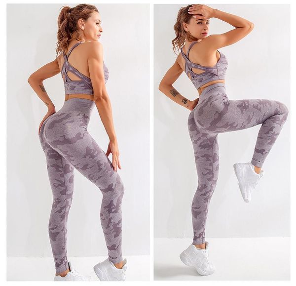 camouflage leggings set seamless women tracksuits fitness sports bra legging high waist gym camo suits 2 pcs, Gray
camouflage leggings set seamless women tracksuits fitness sports bra legging high waist gym camo suits 2 pcs, Gray