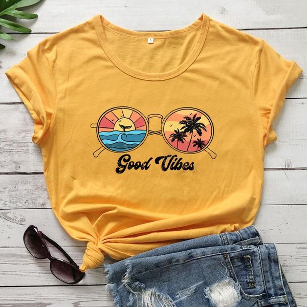 good vibes women's t-shirt retro beach grasses graphic shirts only shirt funny summer style fashion casual tees, White
good vibes women's t-shirt retro beach grasses graphic shirts only shirt funny summer style fashion casual tees, White