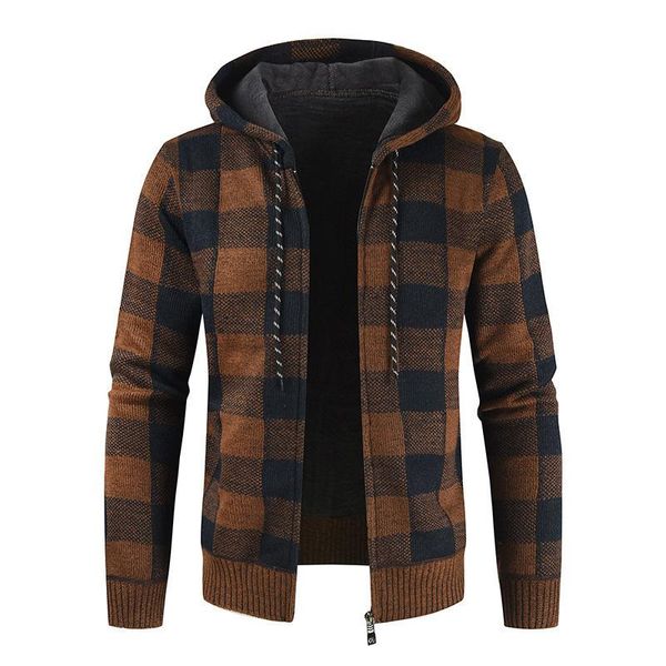men's sweaters autumn winter plaid men sweater fashion fleece long sleeve zipper jacket cardigan male hooded thick warm knitted, White;black
men's sweaters autumn winter plaid men sweater fashion fleece long sleeve zipper jacket cardigan male hooded thick warm knitted, White;black