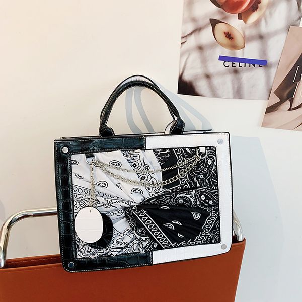 womens purses & handbags portable tote bag silk scarf bag women's chain new single shoulder texture messenger purse lw8h