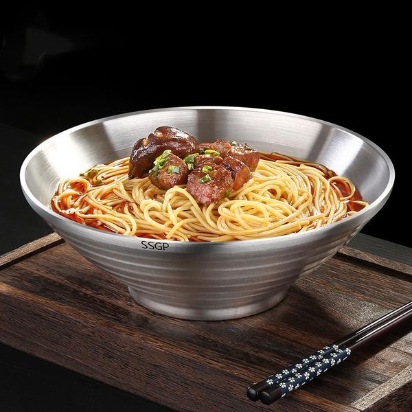 20/22/24cm 304 stainless steel double layer soup bowl kitchen tableware serving plate dinnerware noodle salad porridge dishware bowls
20/22/24cm 304 stainless steel double layer soup bowl kitchen tableware serving plate dinnerware noodle salad porridge dishware bowls