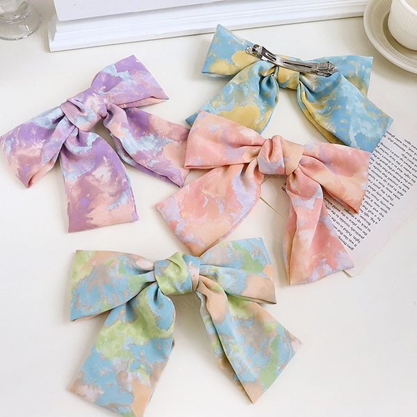 neon color tie dye big bow barrette girls women hair clips headwear hair accessories, Golden;silver
neon color tie dye big bow barrette girls women hair clips headwear hair accessories, Golden;silver