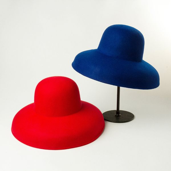 fashion big hat autumn and winter dome drooping brim wool stage show bell shaped felt, Blue;gray
fashion big hat autumn and winter dome drooping brim wool stage show bell shaped felt, Blue;gray