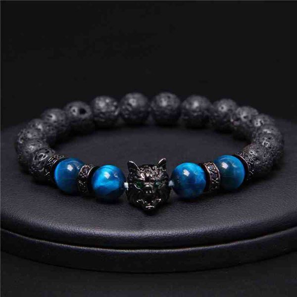 natural blue tiger eye lava beaded for men metal wolf head charm elastic bracelet homme brave kucky jewelry gifts, Red;brown
natural blue tiger eye lava beaded for men metal wolf head charm elastic bracelet homme brave kucky jewelry gifts, Red;brown