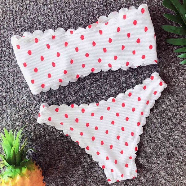 lace up polka dot woman bandeau swimsuit female scalloped swimwear two pieces bikini set girls bathers bathing suit swiming
lace up polka dot woman bandeau swimsuit female scalloped swimwear two pieces bikini set girls bathers bathing suit swiming